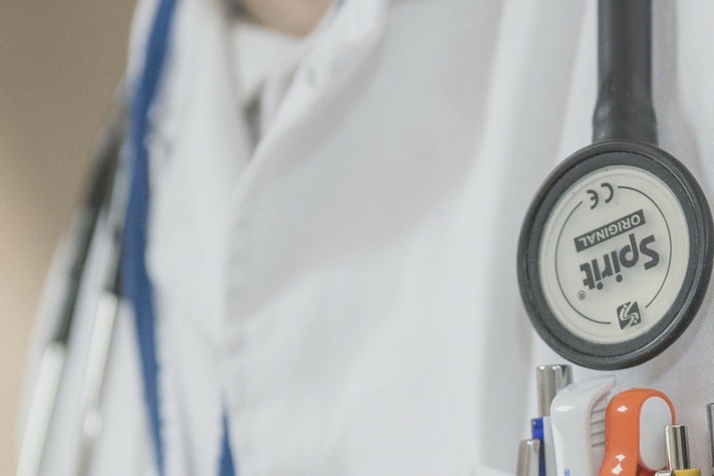 Doctors White Coat with Stethoscope