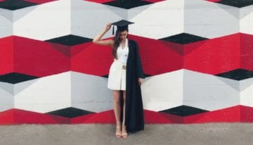 Girl on her graduation day