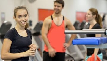 Woman enjoying the college student benefits her campus offers