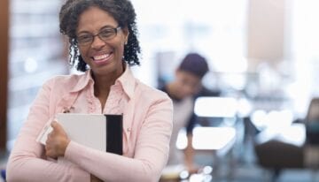 Student working toward her Ph.D.