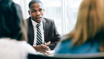 Man giving financial advice