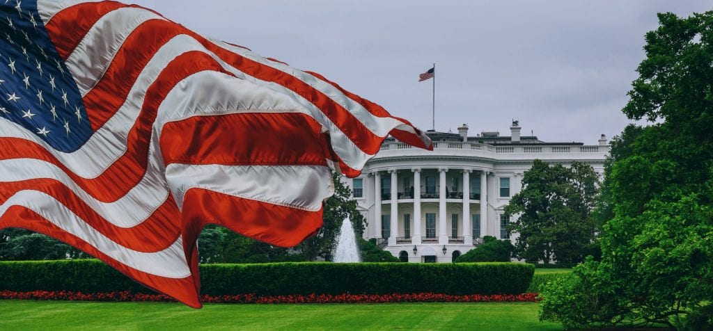 US flag - white house - Washington, DC