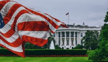 US flag - white house - Washington, DC