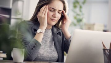 Working woman looking stressed