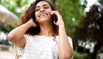 Young woman laughing