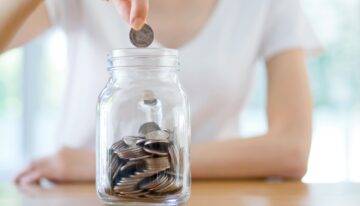 Woman saving for college