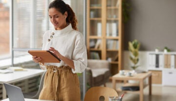 Woman completing income-driven repayment recertification