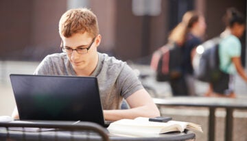 Male student considering changing major in college