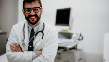 male doctor standing for portrait