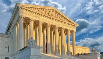 image of the supreme court building from the left