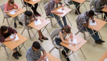 high school students sitting for the ACT exam.